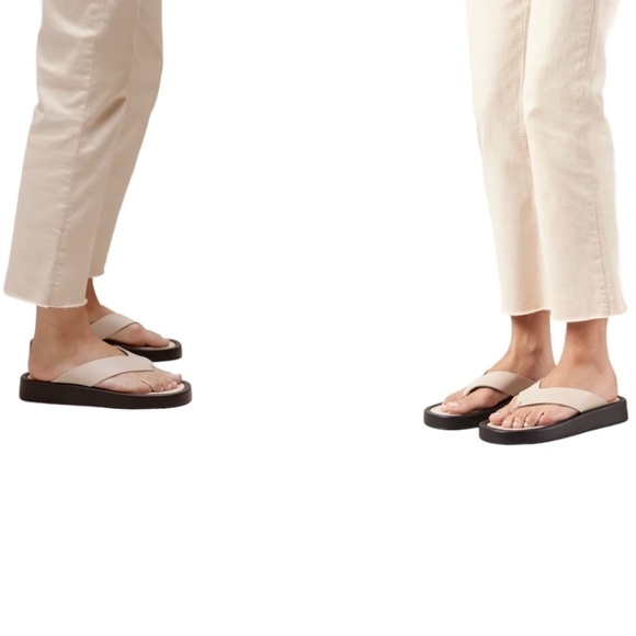 ALOHAS Genuine Leather Platform Flip-flops NWOT MADE IN SPAIN US Sz 10 - 10.5 - Picture 1 of 11